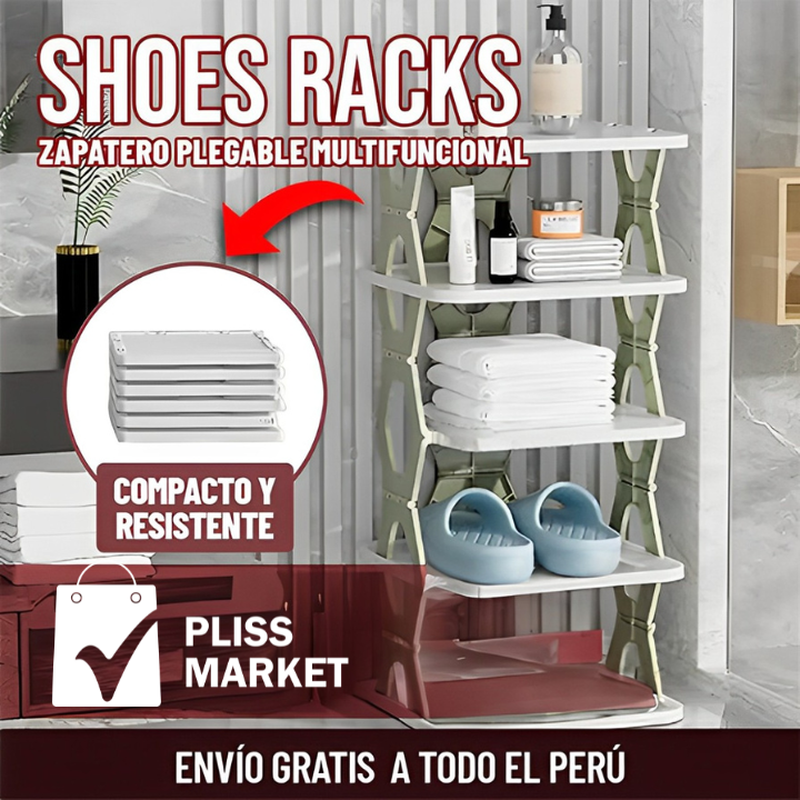 SHOES RACKS ᵀᴹ - ZAPATERO PEGABLE MULTIFUNCIONAL