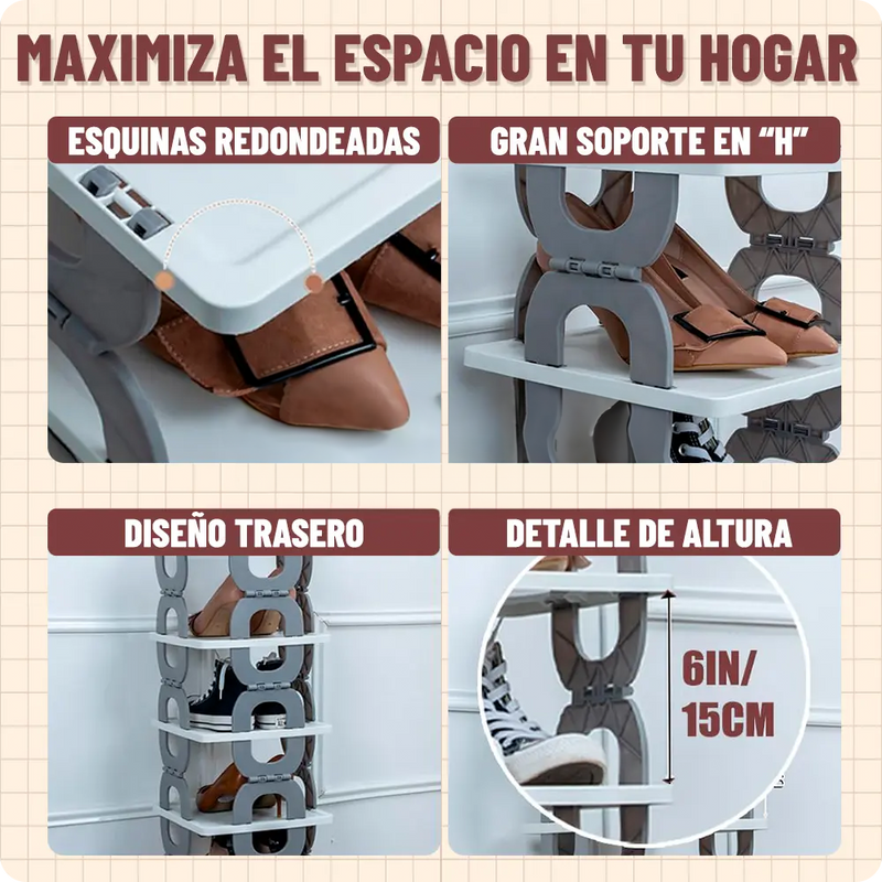 SHOES RACKS ᵀᴹ - ZAPATERO PEGABLE MULTIFUNCIONAL